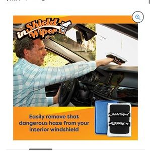 In-shield wiper cleaning device